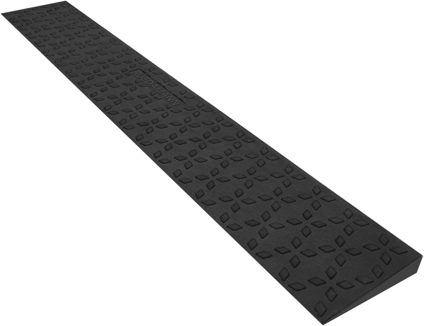 Ruedamann Rubber Threshold Ramps, 0.8" Rise Door Threshold Ramps for Wheelchairs, 1500 Lbs Capacity, 35" Wide Non-Slip Doorway Ramp, Garage Ramp for Scooter, Power Chairs, Driveways, Cuttable Pattern Surface 0.8" Rise