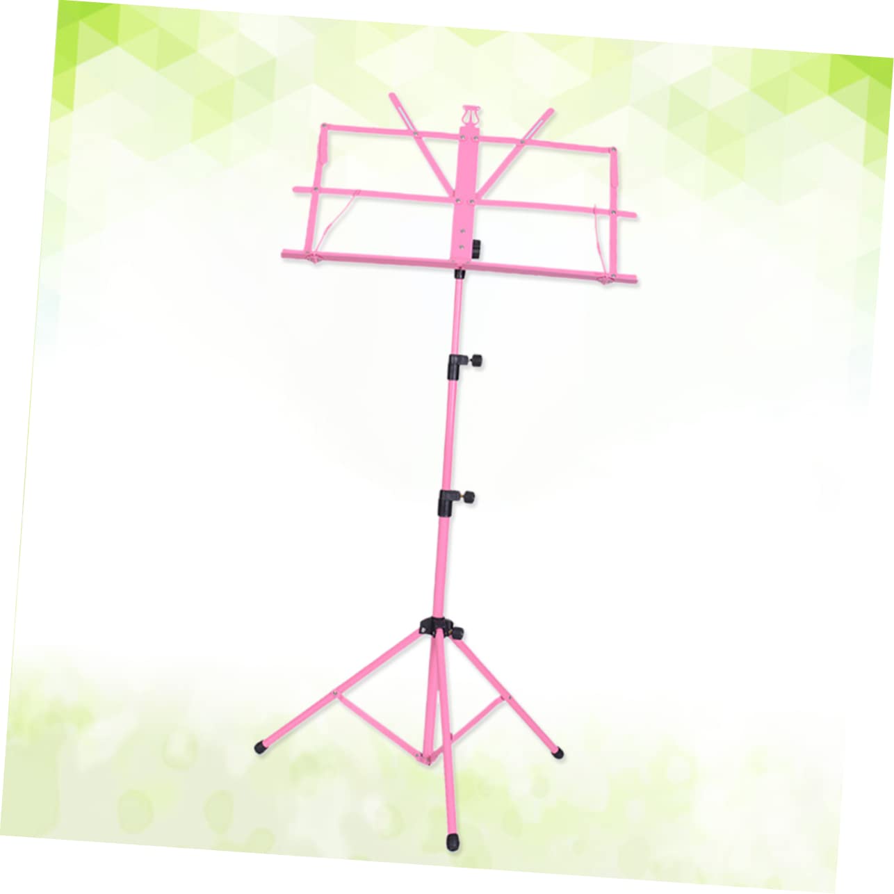SOIMISS per Spartiti Pieghevole Metallo Regolabile e Angolazione Leggero e Portatile Rosa per Chitarra e Strumenti