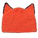 BIBITIME Fox Ear Hat Beanie with Knitted Mouth Cover Set Women Handmade Warm Cap (One Size for Adult, Orange)