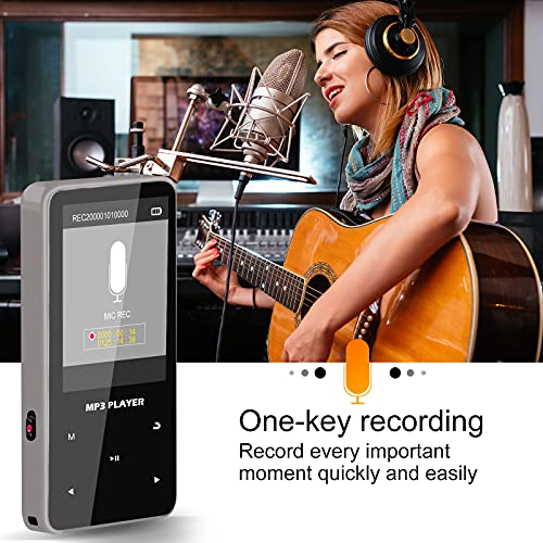 Portable Bluetooth Mp3 Player With Clip - Wireless Mini Digital Hifi Lossless Sound Music Players With 2.4 '' Screen, Wearable Small Black Walkman Audio Player With 32Gb Memory For Sport And Running #TOP7