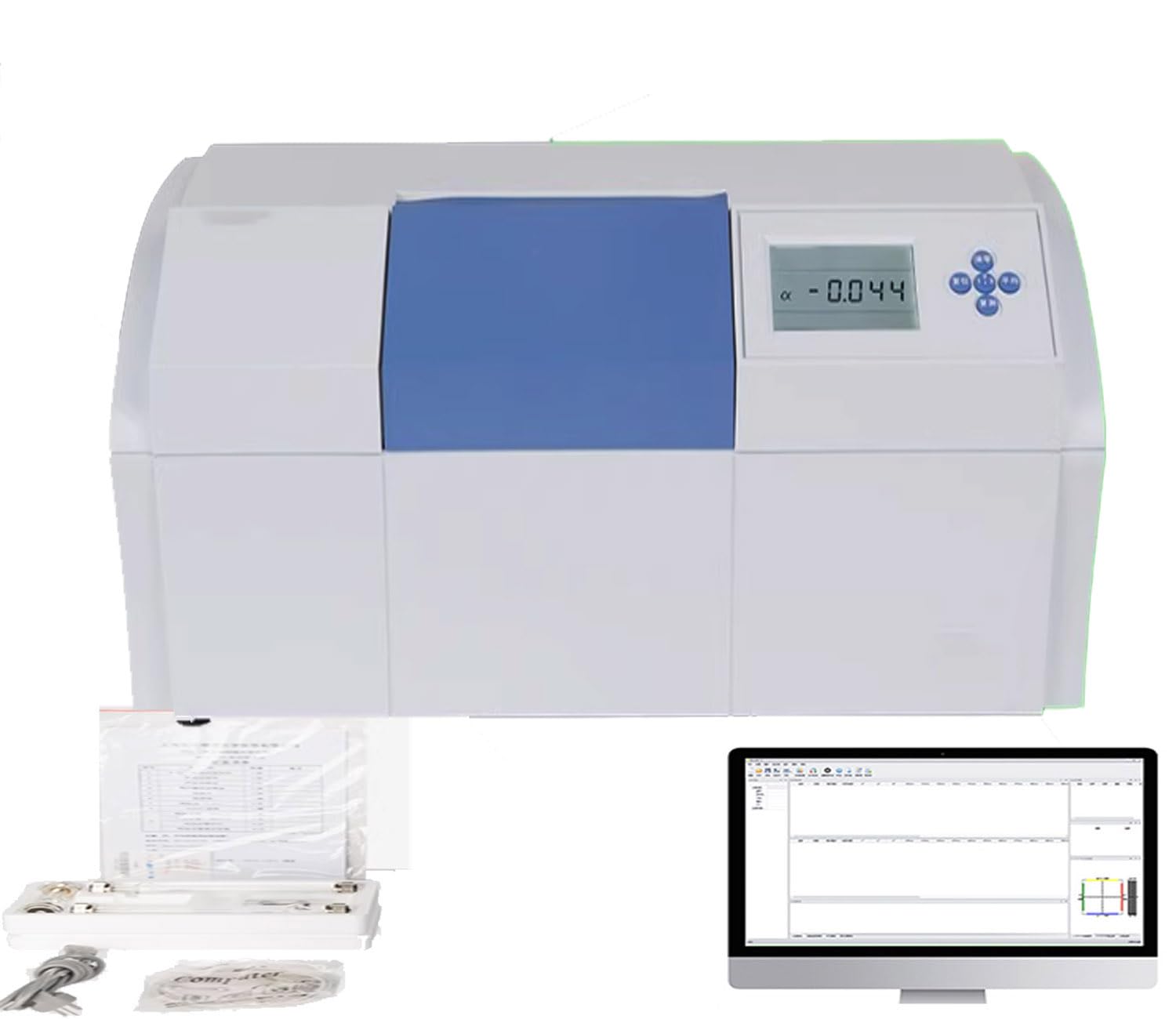 VTSYIQI Digital Automatic Polarimeter Lab Polarimeters Optical Rotation Instrument with Measurement Range +-45deg(Optical Rotation) Repeatability<=0.01deg RS232 Interface for Testing Optical Rotation
