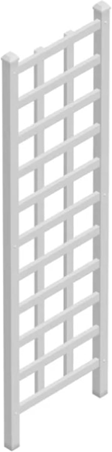 Dura-Trel Providence 22 x 75 Inch PVC Vinyl Outdoor Garden Patio Trellis, with Ground Anchors, White
