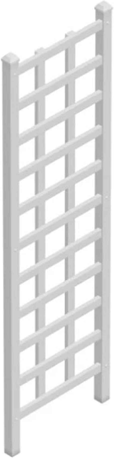 Dura-Trel Providence Vinyl Trellis with Ground Anchors, White, 22 x 75 in