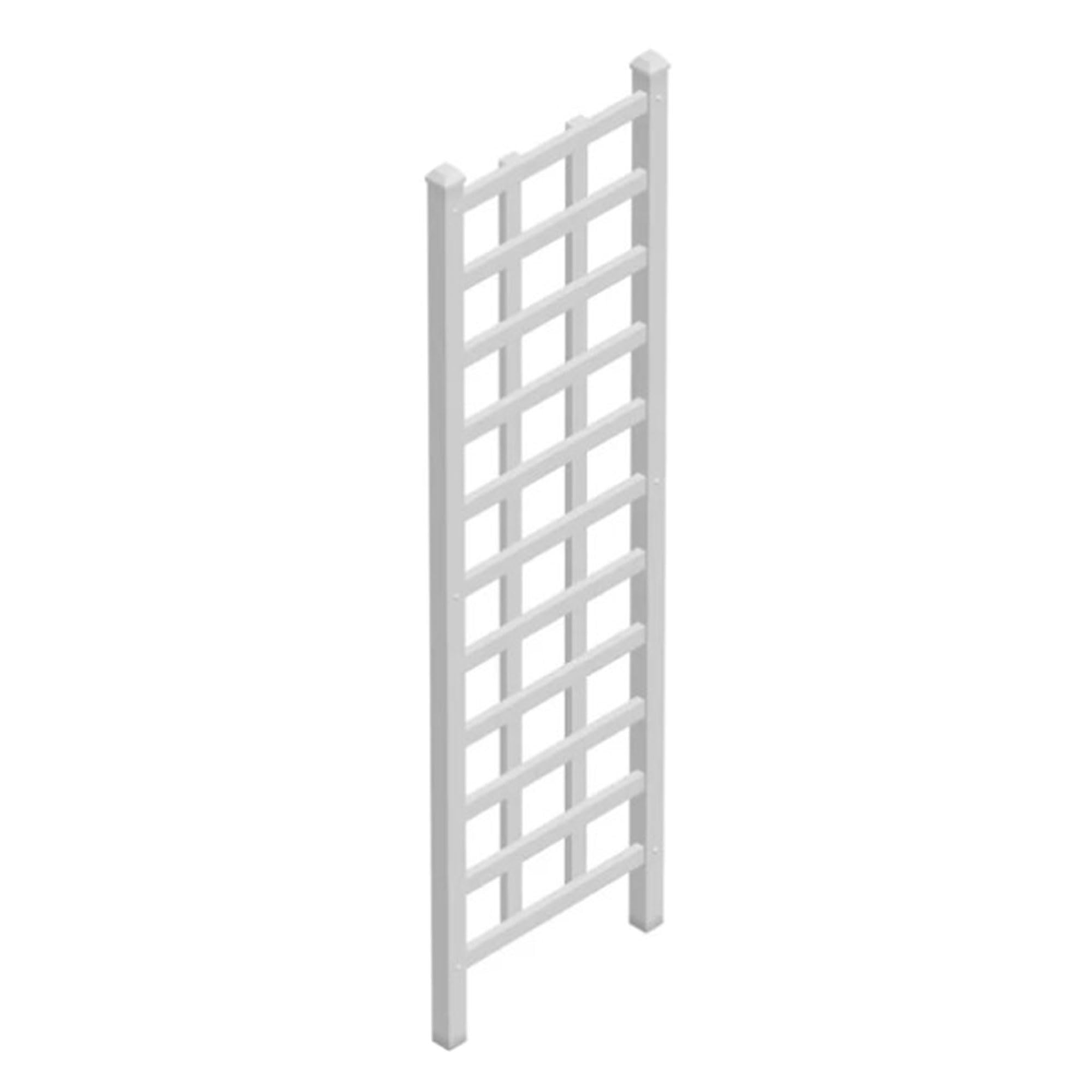 Dura-Trel Providence 22 x 75 Inch PVC Vinyl Outdoor Garden Patio Trellis, with Ground Anchors, White
