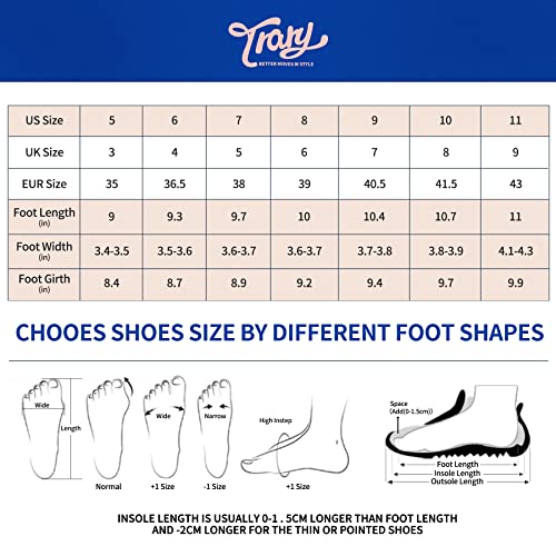 Trary Women's Heels For Women, Black Heels White Heels Brown Heels Nude Heels, Low Platform Heels, In3.2 High Heel Closed Round Toe Pumps Dress Office Wedding Shoes For Women #TOP5