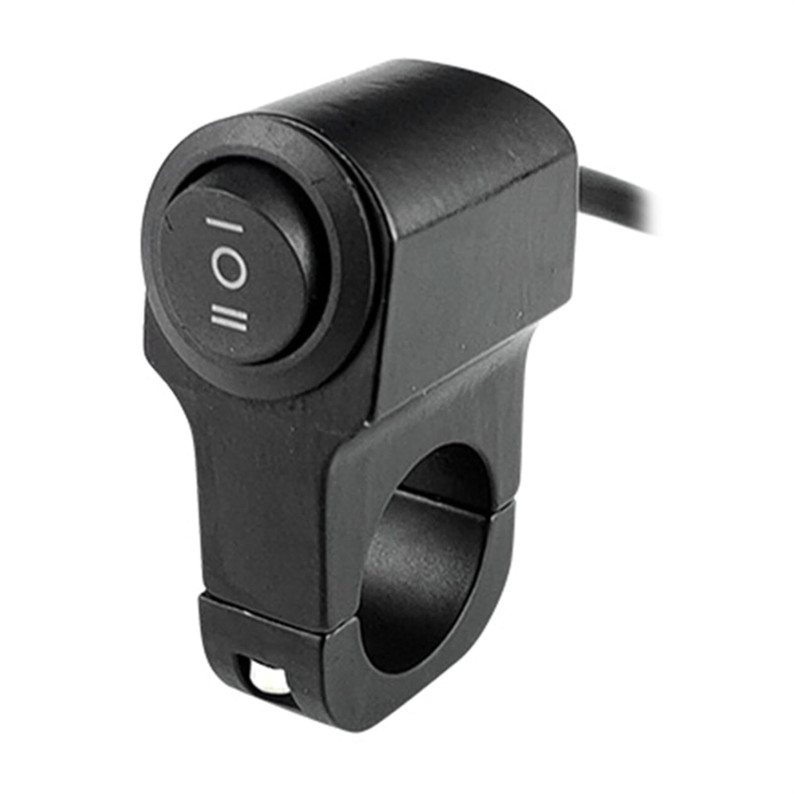 Motorcycle Handlebar Switch Motorcycle Handlebar Toggle Switch On Off Push Button 22mm 7/8in Universal ATV Scooter Fog Light(Black)
