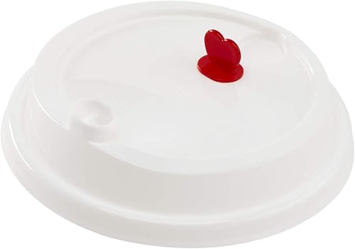 Karat Tapa de cúpula de Sipper para taza de PP Premium de 24 oz de alto - Blanco
