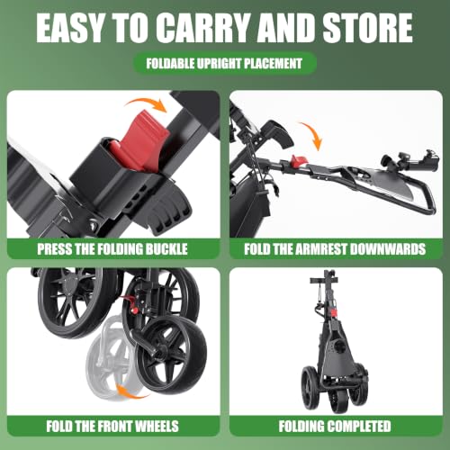 Blodhm 3 Wheel Golf Push Cart