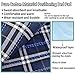 Slide Sheets for Elderly 110×62cm, Multi-Functional Waterproof Slide Sheets for Turning Moving Patients on Bed with 6 Handles, Stain-resistant Blue Plaid Positioning Sliding Cloth, Load-100kg