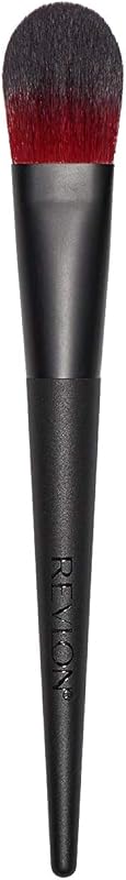 Brocha plana para base Revlon, brocha de maquillaje facial cónica plana para mezclar base y corrector, vegana y recubierta