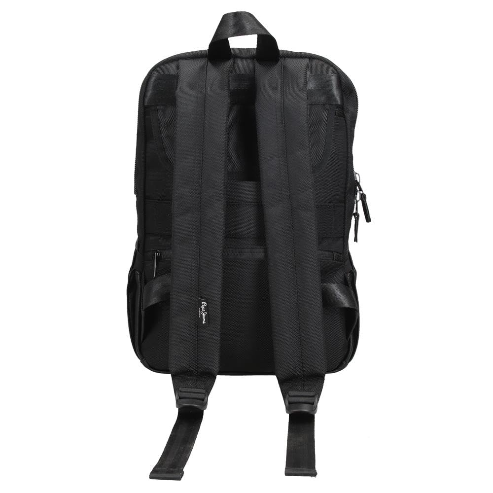 Zaini Pepe Jeans Egham poliestere e dettagli in ecopelle, nero