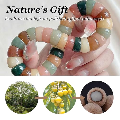 Image of Fidget Bracelet Bodhi Seed Bracelets Anxiety Fidget Bracelets Protection Healing Stretch Alleviate Anxiety Stress Protection Healing Bodhi Jewelry Gifts for Women Men