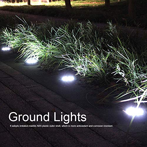 Under Ground Lamp Solar Power Buried Light 8 LED Ground Lights Outdoor Solar Power Under Ground Lamp Garden Decking Lamps for Garden Decking Outdoor Use