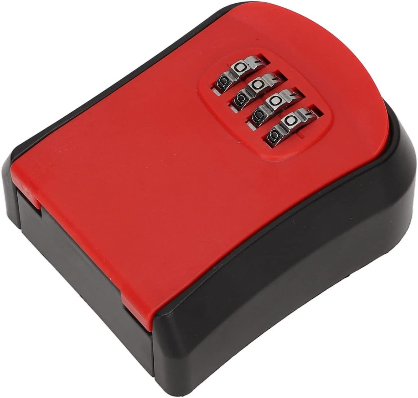 Horoper Wall Mounted Combination Lock Box, 4 Digit Waterproof Key Storage, Aluminum Alloy, Red