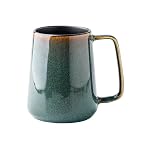 KELINGO Large 24 OZ/700ml Ceramic Coffee Mugs with Golden Handle, Extra Big Jumbo Tea Cup Mug for Office and Home, Gift and Present, 700ml Green
