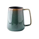 KELINGO Large 24 OZ/700ml Ceramic Coffee Mugs with Golden Handle, Extra Big Jumbo Tea Cup Mug for Office and Home, Gift and Present
