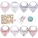 Baby Bibs for Girls by Bossy Sassy - 8 Pack Teething Pink Baby Bandana Drool Bibs + 1 Multifunctional Case, Best Baby Shower/Registry Gifts Set for Girls 0-24 Months