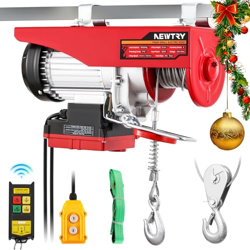 Paranco Elettrico 1200 W - Portata 600 Kg, Altezza Sollevamento 12 M, Con Telecomando - Per Officina, Magazzino, Costruzioni