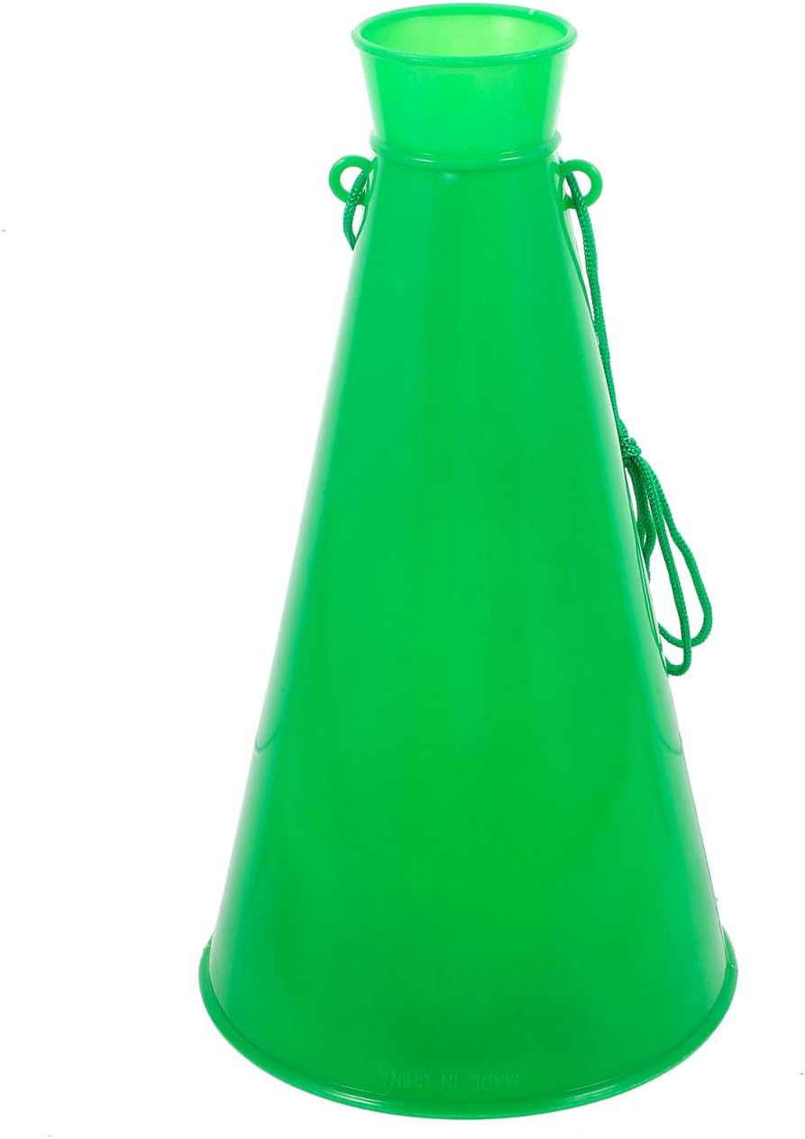 Mikikit Cheer Megaphone Portable Plastic Horn for Parties Sports Ceremonies Cheering Props Noise Maker for Outdoor Activities Colors Safe Material
