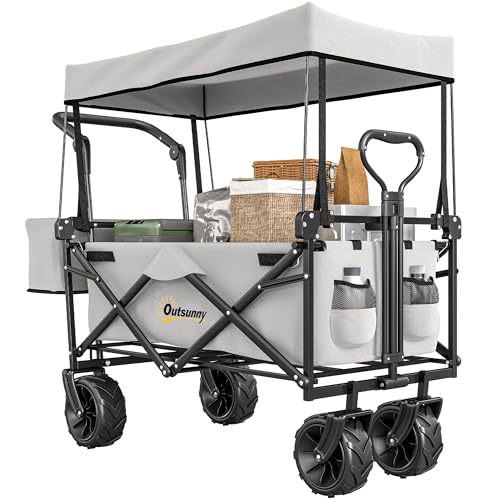 Outsunny 180L Festival Trolley on Wheels, Push...