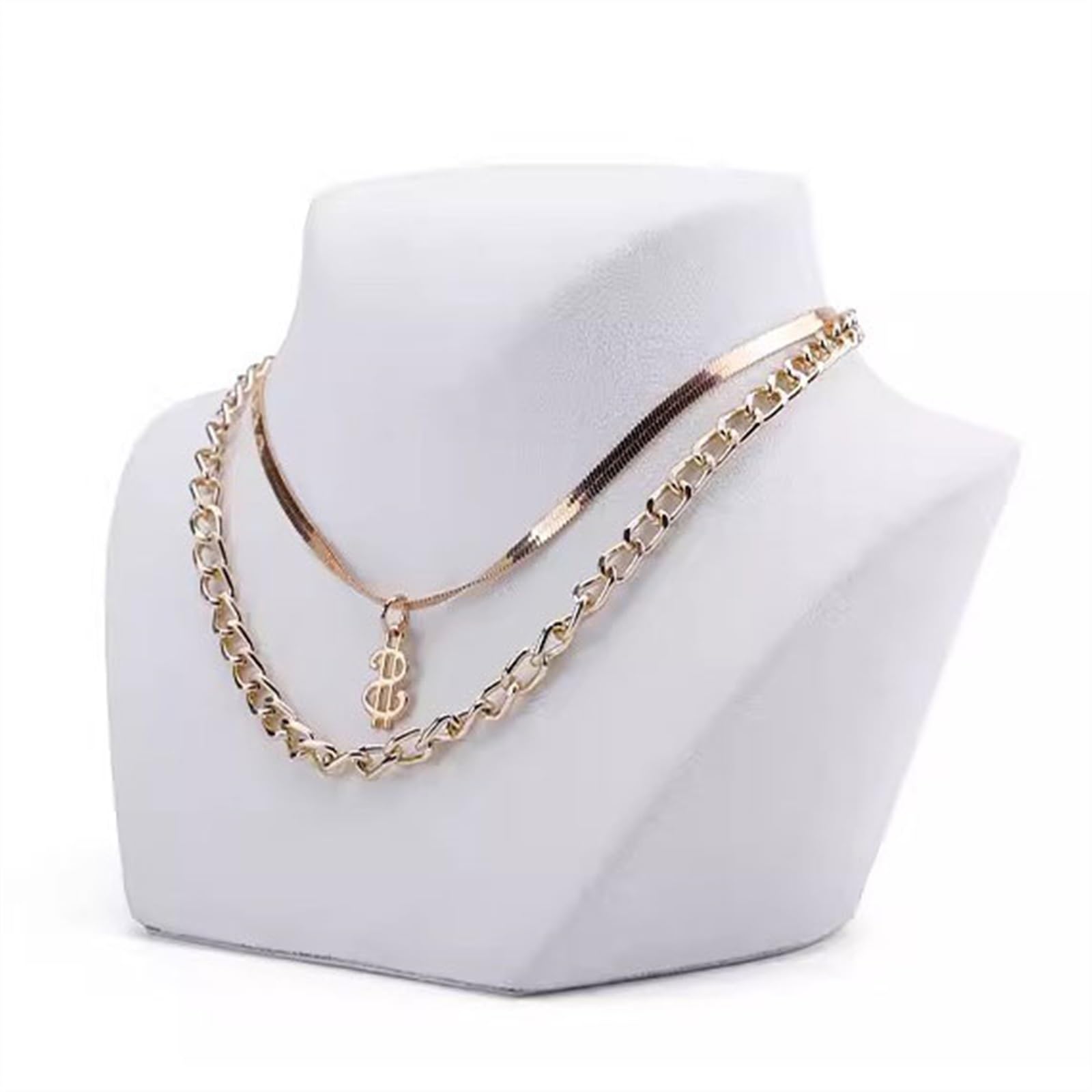 Expositor de Joyas, Collares, Busto, Soporte Tridimensional Independiente para Colgantes, Cadenas, gargantillas y medallones, Organizador de Almacenamiento para niñas y Mujeres.