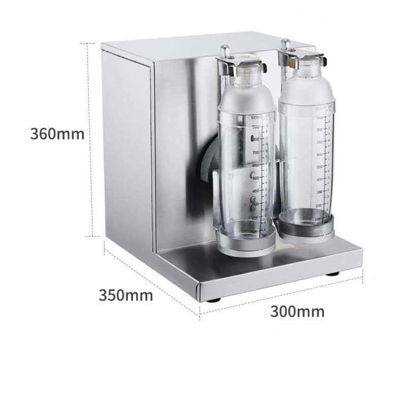 Automatyczna maszyna do wytrząsania herbaty z mlekiem, podwójny kubek obracany o 360°, mikser do napojów z cyfrowym timerem, kompatybilny z kubkami shaker 350-1000 ml do użytku w barze herbacianym