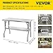 VEVOR Commercial Worktable Workstation 48 x 24 Inch Folding Commercial Prep Table, Heavy-duty Stainless Steel Folding Table with 772 lbs Load, Kitchen Work Table, Silver Stainless Steel Kitchen Island