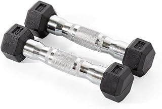 York Fitness Unisex Rubber Hex Dumbbells (Pair)