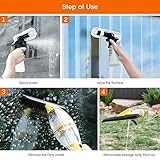 Window Vacuum Cleaner Set with Telescopic Handle, Spray Bottle and 280mm Blade, Suitable for Windows, Tiles, Mirrors and Glass, Electric Window Cleaning Helper - Image 5