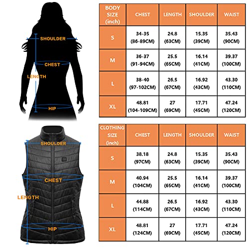 Wueaoa Heated Vest For Women Lightweight Zip Warm Vest 10000Mah Rechargeable Battery Pack Heated Jacket #TOP5