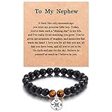 KINGSIN Nephew Bracelet Gifts from Auntie Aunt Uncle Best Nephew Ever Adult Birthday Encouragement I