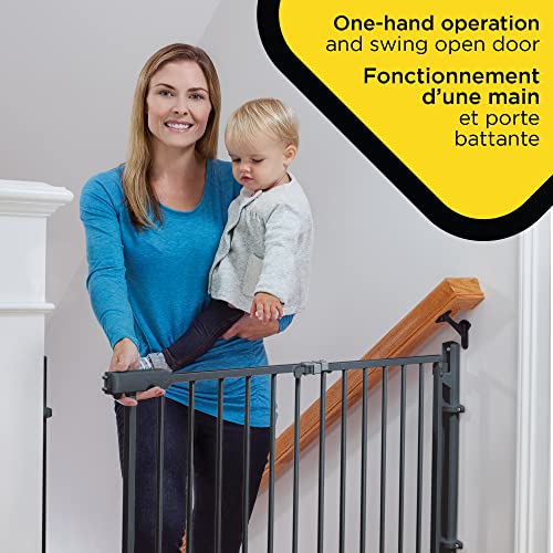 Safety 1st Ready to Install Metal Baby Gate - Hardware-Mounted for Stairs, Hallways & Doors, Adjustable 29”-42” Wide, Pet & Dog Gate, Black by Safety 1st - Image 5