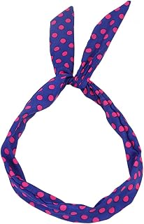 Tartan Dot Rockabilly Wired Hair Scarf Retro Wire Headband Band Paisley Polka Headband Headband Men