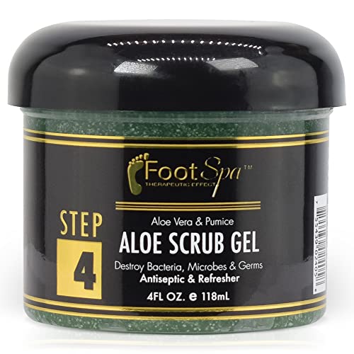 Foot Spa - Exfoliating Scrub Gel, 4 Oz - Manicure, Pedicure And Body Exfoliator Infused With Aloe Vera And Salicylic Acid - Glow, Polish, Smooth And Moisture Skin - Body, Hand And Foot #TOP1