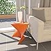 LeisureMod Randolph Modern Accent End Side Vanity Table, 15.5 in x 15.75 in x 17 in, Orange