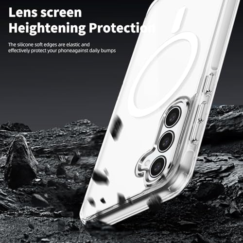 Image of REALCASE for Samsung Galaxy A35 5G | Magnetic Clear Case | Durable, Scratch-Resistant | Slim Transparent Compatible with MagSafe | Protective TPU Bumper Back Cover for Samsung Galaxy A35 5G