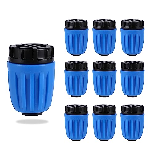 Tapón de riego por goteo azul de 1/2 para tuberías de riego de 1/2 pulgadas (16 mm) (0620 pulgadas de diámetro exterior y 0520 pulgadas de diámetro interior). Pulgadas) (10 piezas azules)