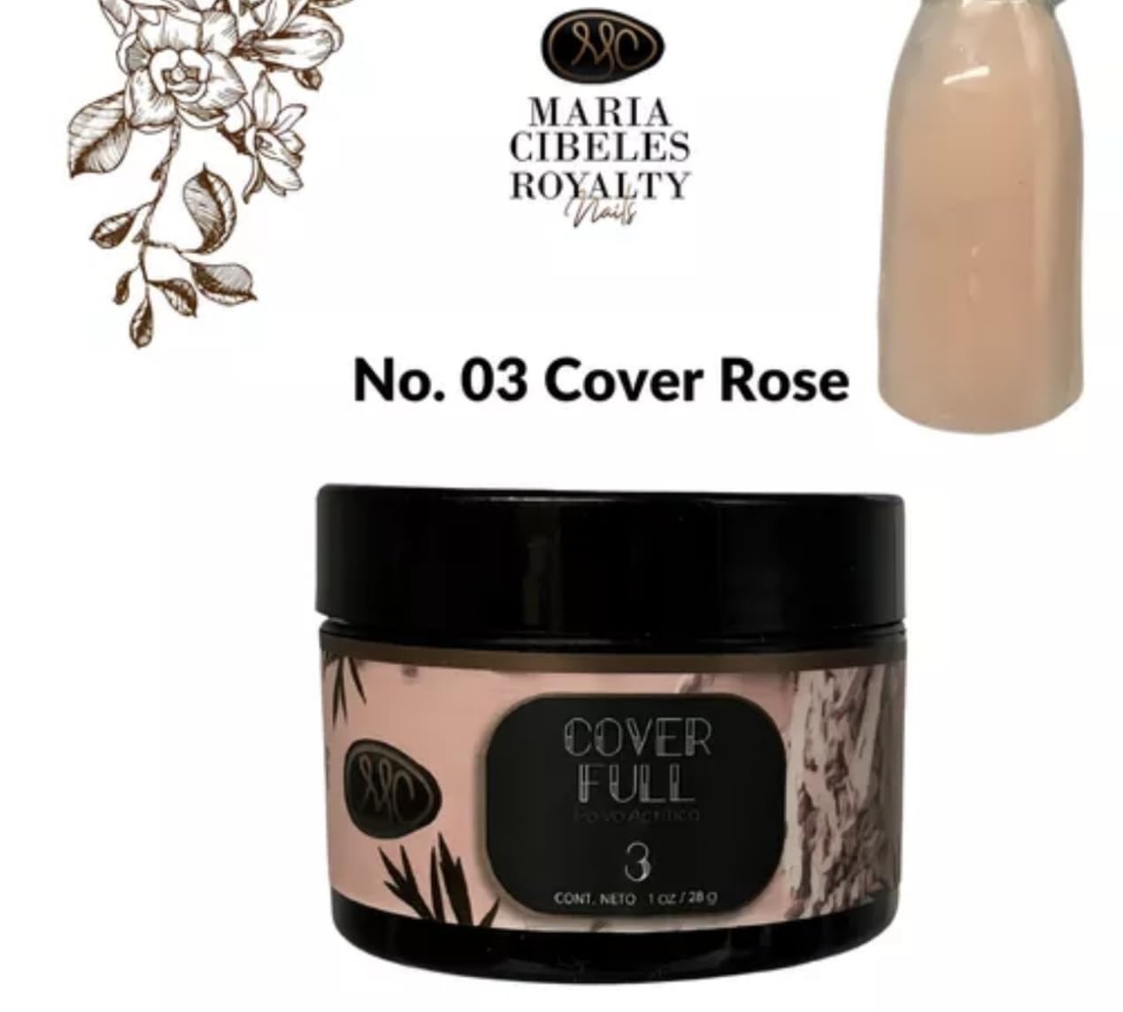 Acrylic Nail Powder by Cover Full, 1 oz, #3