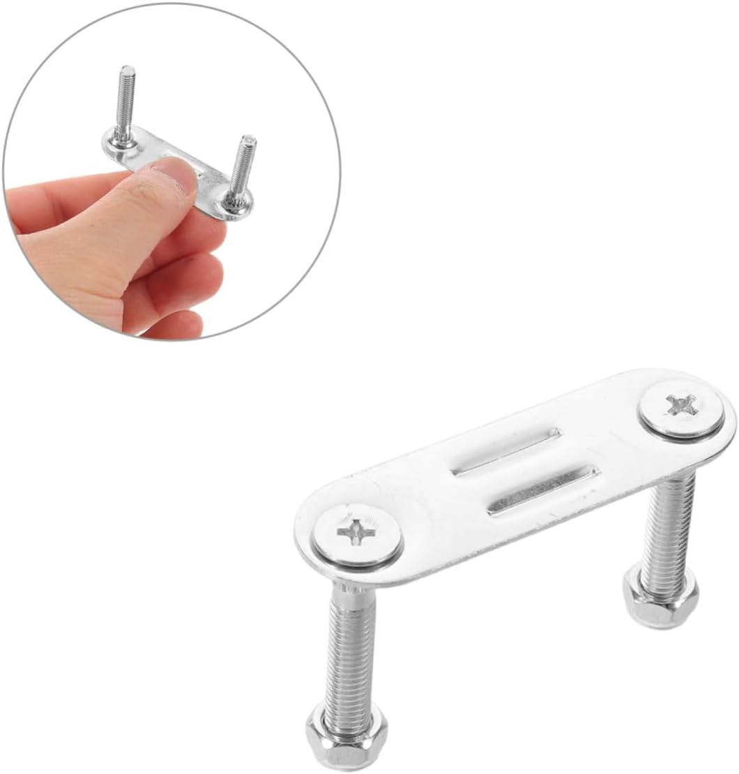 8pcs Roller Skate Bracket Double Row Shock Absorption Metal Plates 30mm Quad Skate Mounting Hardware Kit for Indoor Outdoor Skating Replacement