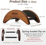 Support de guitare acoustique, Support de Guitare Compact en Bois Solide, Sol Portable Léger pour Guitare, Porte Guitare Clip-On Auto-Standing pour Voyage et Stage, Cadeau pour Guitares Acoustiques, Classiques et Folk
