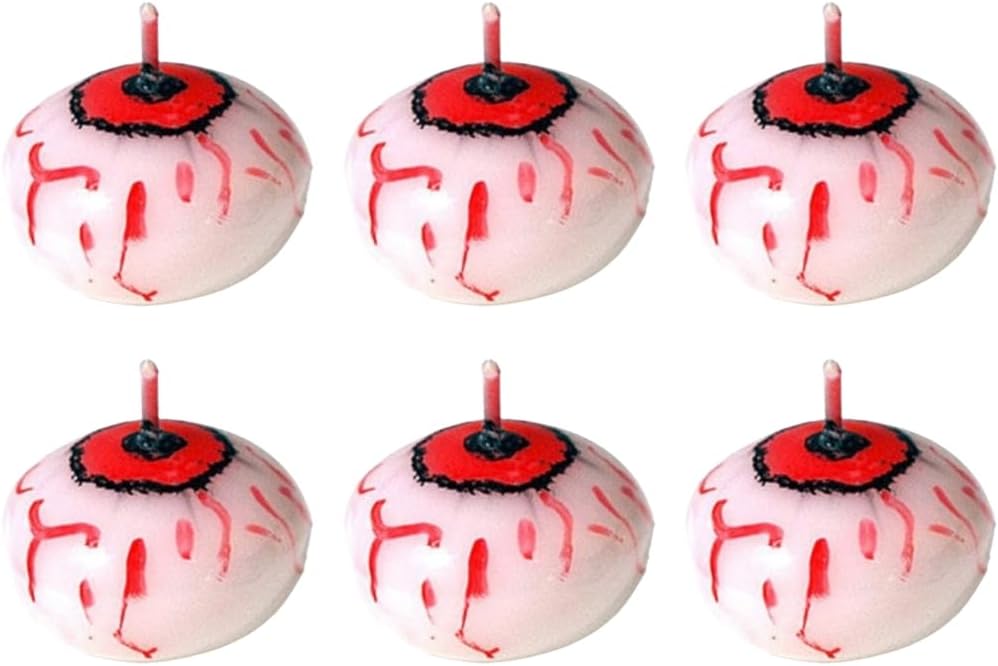 6Pcs Eyeballs Candle for Celebration and Home Decoration