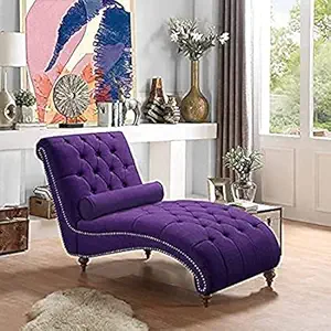 Wooden Age Furniture Lazy Couch and Reclining Sofa/Recliner Chaise Longue/Fabric recliners/for Bedroom/Living Room/Office Reception Recliner Lounge Sofa and Armchair (Purple)