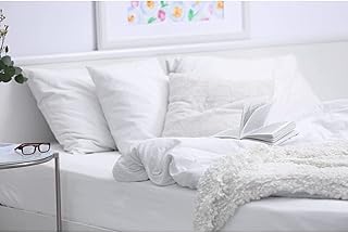 Rifz Textiles T-250 Blended Collection Satin Weave Sheets Pillowcase / White / Standard 42