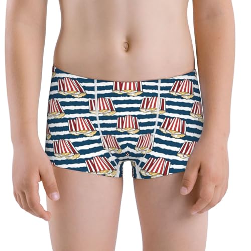 Boys' Cotton Boxer Brief Soft Underwear-Popcorn