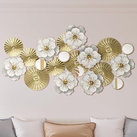 Briwooody 20 Pcs Metal Flower Wall Decor Cover