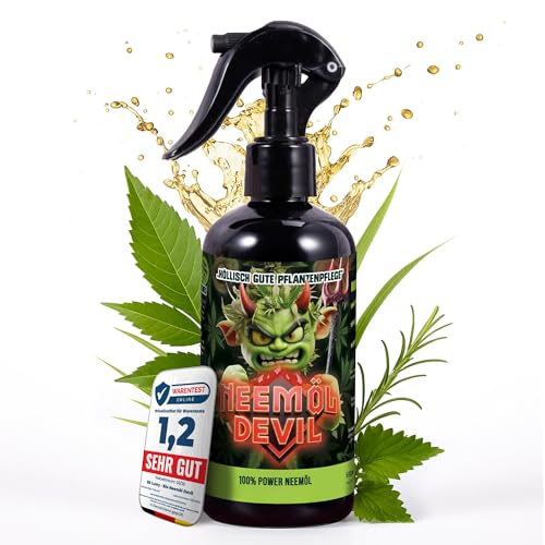 Bio Neemöl Devil® EXTRA STARK – 500ml Sprühfertig – Pflanzenpflege & Vitalität – 4-in-1 Mischung aus Neemöl, Rosmarinöl, Lemongrasöl & Brennesselextrakt – Natürlich & sanft zur Pflanze 1