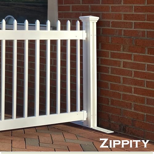 38in Tall (1 Post) Freestanding Zippity Finishing Post for Davidson or Kensington Portable Fences, Support with Portable Foot for Outdoor & Indoor Barrier for Events, Easy DIY Install, ZP19063 by Zippity Outdoor Products - Image 2