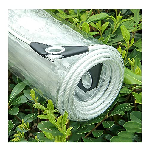 Preisvergleich Produktbild SHUDONGDEN wasserdichte Transparente Plane,0,35 Mm Strapazierfähige wasserdichte PVC-Transparente Plane Poly-Transparente Vinyl-Planenabdeckung,Innenhof,Pflanz... / 7.8x19.6ft