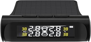 Carro TPMS Sistema de verificação de pneus Sistema de alarme de fio de carro TPMS, 4 sensores externos, verificação de pneus e exibição de temperatura em tempo real