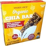 Trader Joe’s Organic Chia Bars with Almonds, Cranberries, & Pumpkin Seeds, 5 Bars, Net Wt. 4.4 oz